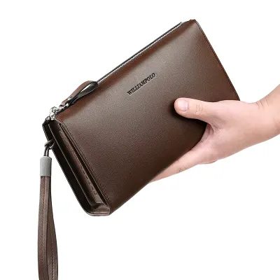 MENS BROWN HAND CLUTCH BAG